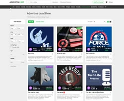 ad inventory for over 1000 podcasts